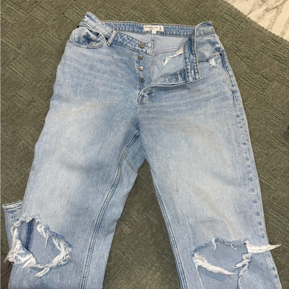 Abercrombie & Fitch Light Blue Boyfriend Jeans